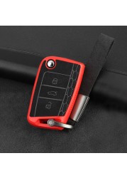 Car Key Cover Case For Volkswagen Golf 7 mk7 Tiguan MK2 Polo Seat Ibiza 6J Leon 5F FR MK3 Skoda Kodiak Octavia 3 A7 2018 2019