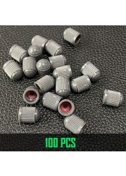 10/25/50/100pcs Black Tire Valve Caps, With Rubber O-Ring, Universal Stem Caps For Cars Bike, Bike, Truck, Motorcycle