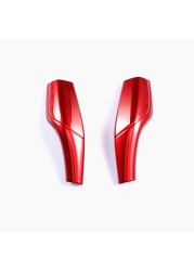 For Tesla Model 3 Y Accessories Carbon Fiber Red Matte Patch Decoration Steering Wheel Steering Wheel Lever Model Y Wiper Controller