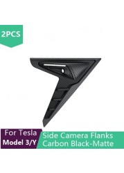 Tesla Model 3 Model Y 2022 Camera Wings Car Side Wing Panel Cover Spoiler Dust Cover Decoration Accessories Modification