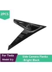 Tesla Model 3 Model Y 2022 Camera Wings Car Side Wing Panel Cover Spoiler Dust Cover Decoration Accessories Modification