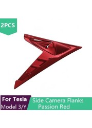 Tesla Model 3 Model Y 2022 Camera Wings Car Side Wing Panel Cover Spoiler Dust Cover Decoration Accessories Modification