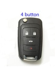 Parkifon - Flip Case with Uncut Key Blade, Car Key Cover Fit for Chevrolet Cruze, 2, 3, 4 and 5 Buttons