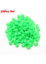 24pcs/set Plastic Car Truck Bike Tire Tire Wheel Valve Stem Caps Dust Covers Auto Motorcycle Airtight Stem Air Caps High Quality