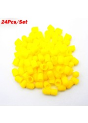 24pcs/set Plastic Car Truck Bike Tire Tire Wheel Valve Stem Caps Dust Covers Auto Motorcycle Airtight Stem Air Caps High Quality