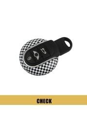 For Mini Cooper Key Case For Car Cover F54 F55 F56 F60 One D S Keychain Union Flag Bulldog JCW Protector Car Styling Accessories