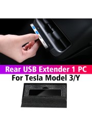 For Tesla 2021-2022 Model 3 Model Y 27W Intelligent Fast Charger Docking Station USB Ext Hub Interior Decoration Accessories