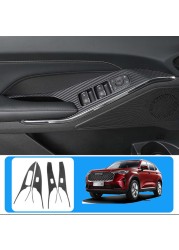 For Haval H6 2021 Car Console Gearbox Dashboard Sticker Strips Carbon Fiber Tape Saloon Garnish Interior Decoration Accessories