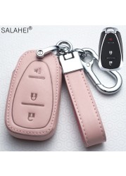 Leather For Car Key Case Auto Key Protection Cover For Chevrolet New Malibu XL Equinox Car Holder Shell Car Styling Accessories