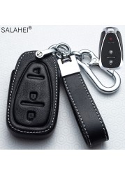 Leather For Car Key Case Auto Key Protection Cover For Chevrolet New Malibu XL Equinox Car Holder Shell Car Styling Accessories