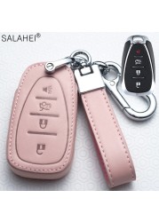 Leather For Car Key Case Auto Key Protection Cover For Chevrolet New Malibu XL Equinox Car Holder Shell Car Styling Accessories