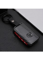 Carbon Fiber Silicone Car Key Cover Case For Mazda 3 Alexa CX4 CX5 CX8 2019 2020 Auto Remote Smart Protective Shell Accessories