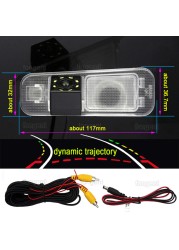 4 8 12 LED Car Night Vision HD Backup Waterproof Camera Rear View Camera For Kia K2 Rio 3 UB Pride Sedan 2010-2016 Accessories