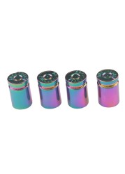 4psc Bullet Shell Universal Car Wheel Tire Valve Caps,Rim Tire Stem Covers,Aluminum Alloy Car Styling Parts Accessories