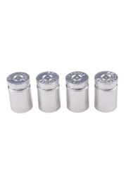 4psc Bullet Shell Universal Car Wheel Tire Valve Caps,Rim Tire Stem Covers,Aluminum Alloy Car Styling Parts Accessories