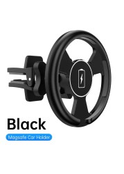 15W Magnetic Wireless Charger Car Phone Holder for iPhone 13 12 Pro Max Mini Magsafe Magnetic Wireless Car Charger Phone Holder