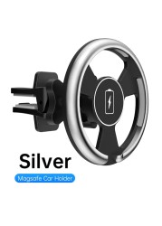 Magnetic 15W Wireless Charger Car Phone Holder for iPhone 13 12 Pro Max Mini Magnetic Wireless Car Charger Phone Mount Magsafe