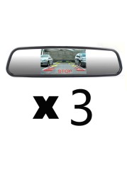 Parking Assistance System 4.3 Inch TFT LCD Monitor Rear View Mirror With 4 LED Lights Car Rear View Camera