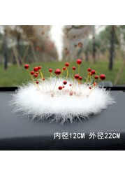 High-grade pearl feather car anti-slip mat dashboard mat perfume seat cushion mobile phone storage mat interior accessories