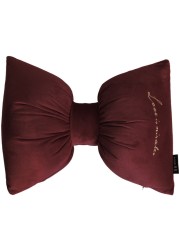 Nordic sleep cute home zipper closure velvet car headrest detachable neck pillow office waist pillow bow tie minimalist washable