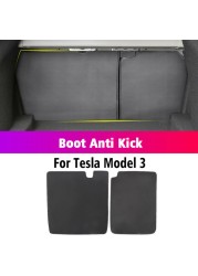 Car Trunk Organizer Booster For Tesla Model Y Model 3 2021-2022 Leather Mat Refit Interior Trim Accessories