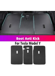 Car Trunk Organizer Booster For Tesla Model Y Model 3 2021-2022 Leather Mat Refit Interior Trim Accessories