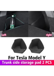 Car Trunk Organizer Booster For Tesla Model Y Model 3 2021-2022 Leather Mat Refit Interior Trim Accessories