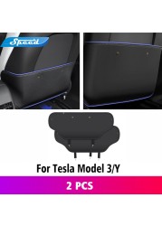 Car Trunk Organizer Booster For Tesla Model Y Model 3 2021-2022 Leather Mat Refit Interior Trim Accessories