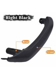 Interior Door Armrest Pull Handle Black Leather Exterior Cover Full Set For BMW X3 X4 F25 F26 2010 2011 2012 2013 2014 2015 2016