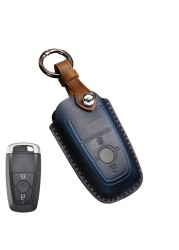 Leather Key Case Cover Fob Keychain Holder For Lincoln Ford Raptor F150 Explorer Everest Ranger Accessories Remote Keyring Bag