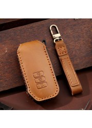 Luxury Car Key Cover Case Genuine Leather Keychain Accessories For Kia Ev6 Seltos K5 Sorento Mq4 7 Button Keyring Holder Shell