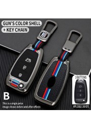 Car Key Case For Hyundai Elantra Solaris Tucson i30 i35 i40 KONA Genesis Santa Fe Azera Zinc Alloy Car Key Case Cover