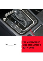 ألياف الكربون سيارة الداخلية صب لاصقة تزيين ل Volkswagen VW Magotan أرتون والعتاد التحول لوحة غطاء الكسوة اكسسوارات