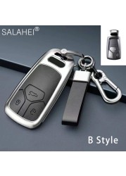 New Fashion Zinc Alloy and Leather Car Key Case Cover for Audi A3 A4 A5 C5 C6 8L 8P B6 B7 B8 C6 RS3 RS6 Q3 Q7 TT 8L 8V S6 S4 S3