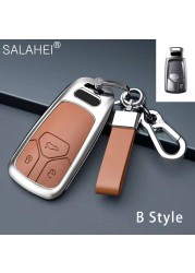 New Fashion Zinc Alloy and Leather Car Key Case Cover for Audi A3 A4 A5 C5 C6 8L 8P B6 B7 B8 C6 RS3 RS6 Q3 Q7 TT 8L 8V S6 S4 S3