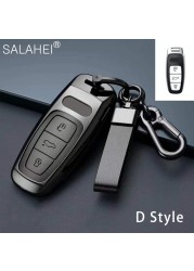 New Fashion Zinc Alloy and Leather Car Key Case Cover for Audi A3 A4 A5 C5 C6 8L 8P B6 B7 B8 C6 RS3 RS6 Q3 Q7 TT 8L 8V S6 S4 S3