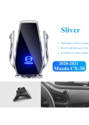 For Mazda CX30 2020-2021 Car Phone Holder Air Vent Wireless Charger 360 Rotating Navigation Bracket Support GPS