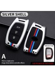 Car Key Case For Hyundai Tucson Sonata Elantra ix25 i10 ix35 Mistra 2013-2022 Zinc Alloy Remote Key Cover Case Accessories