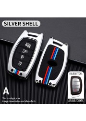 Car Key Case For Hyundai Tucson Sonata Elantra ix25 i10 ix35 Mistra 2013-2022 Zinc Alloy Remote Key Cover Case Accessories