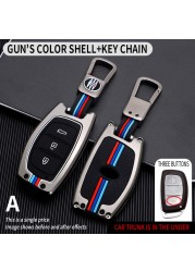 Car Key Case For Hyundai Tucson Sonata Elantra ix25 i10 ix35 Mistra 2013-2022 Zinc Alloy Remote Key Cover Case Accessories