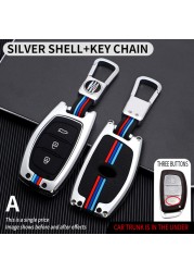 Car Key Case For Hyundai Tucson Sonata Elantra ix25 i10 ix35 Mistra 2013-2022 Zinc Alloy Remote Key Cover Case Accessories