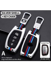 Car Key Case For Hyundai Tucson Sonata Elantra ix25 i10 ix35 Mistra 2013-2022 Zinc Alloy Remote Key Cover Case Accessories