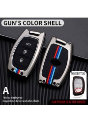 Car Key Case For Hyundai Tucson Sonata Elantra ix25 i10 ix35 Mistra 2013-2022 Zinc Alloy Remote Key Cover Case Accessories