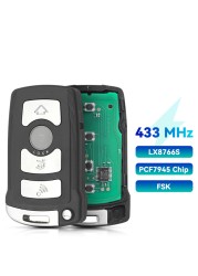 KEYYOU التحكم عن بعد سيارة مفتاح فوب 315MHz 433MHz 868MHz FCP7945 ل BMW 7 سلسلة E65 E66 E38 E39 CAS1 LX8766S 2911A12133 6918024