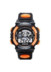 Children's electronic watch color luminous dial life waterproof multi-function electronic watch for boys and girls