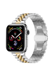 Metal Band for Apple Watch 7 45mm 41mm Band New Stainless Steel Bracelet Wristband for iWatch 6 5 4 3 2 SE 44mm 40mm 42mm Korea