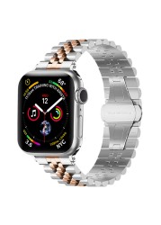 Metal Band for Apple Watch 7 45mm 41mm Band New Stainless Steel Bracelet Wristband for iWatch 6 5 4 3 2 SE 44mm 40mm 42mm Korea