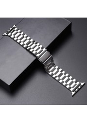 Metal Strap for Apple Watch Band 44mm 42mm 40mm 38mm 41 45mm Stainless Steel Bracelet for iWatch 7 6 SE 5 4 3 Series Accessories