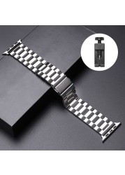 Metal Strap for Apple Watch Band 44mm 42mm 40mm 38mm 41 45mm Stainless Steel Bracelet for iWatch 7 6 SE 5 4 3 Series Accessories