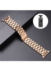 Metal Strap for Apple Watch Band 44mm 42mm 40mm 38mm 41 45mm Stainless Steel Bracelet for iWatch 7 6 SE 5 4 3 Series Accessories